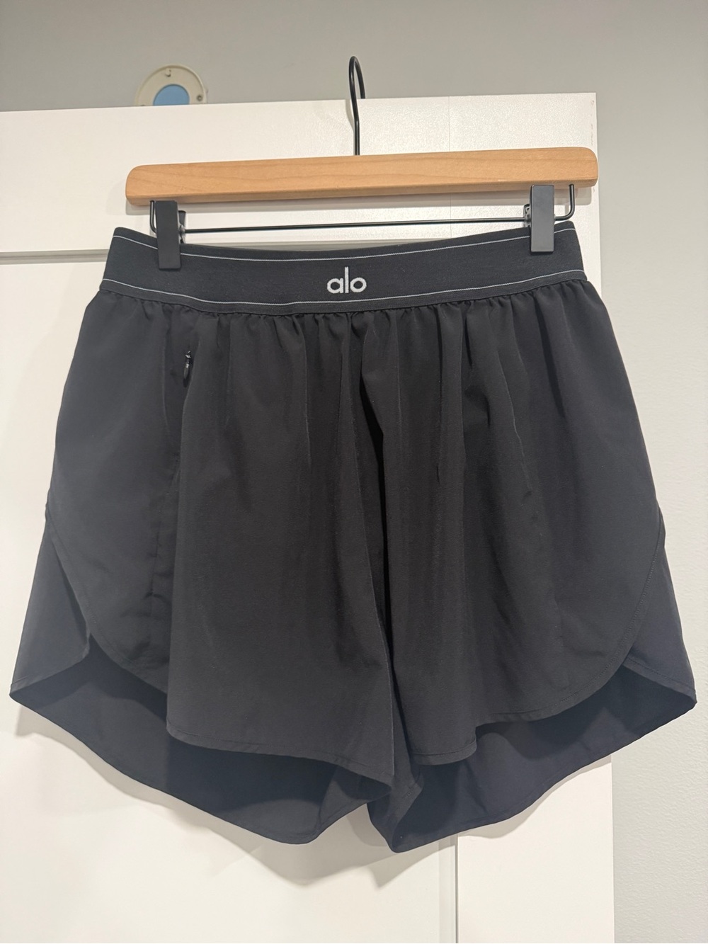 ALO Yoga Black Athletic Shorts - Women's Layered Running Shorts